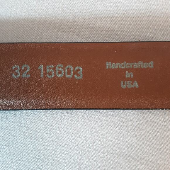 Brighton Onyx Black Full Grain Leather Belt 32 Waist Distressed Hardware - Picture 9 of 12